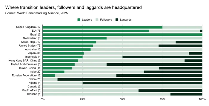 HQ of leaders, laggards, followers